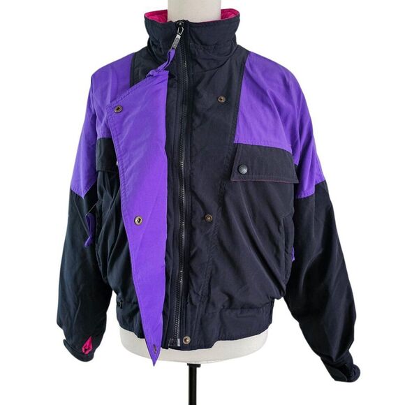 Rare 90s Vintage Eddie Bauer Cropped Goose Down Ski Coat Size Medium - Picture 4 of 11